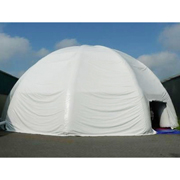 inflatable white dome tent